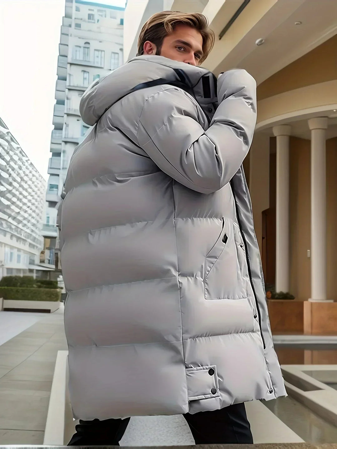 Men’s Long Winter Coat | Classic Design