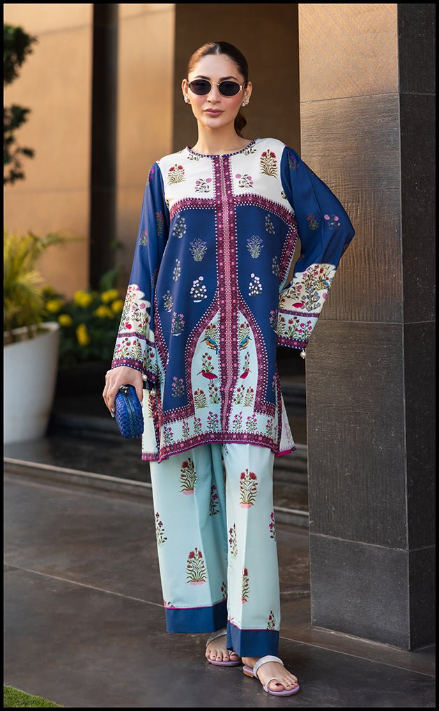 Navy Blue Floral Co - ord Set - STENFIA