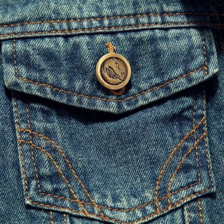Jacob Mason Distressed Denim Vest