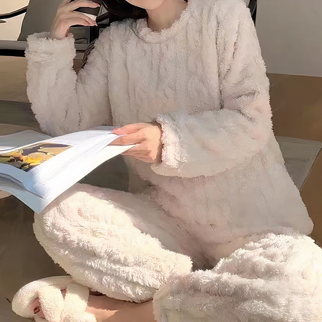 レディース ふわふわ フリースパジャマセット