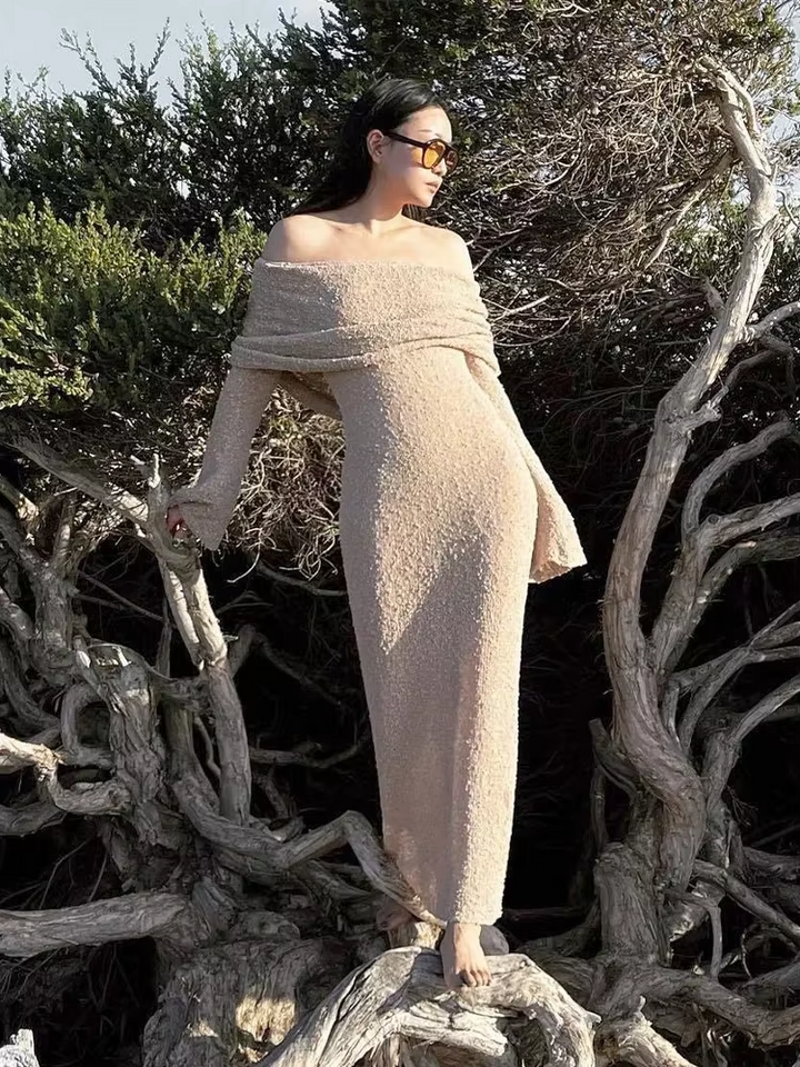 Geraldine - Women's Summer Off-Shoulder Dress