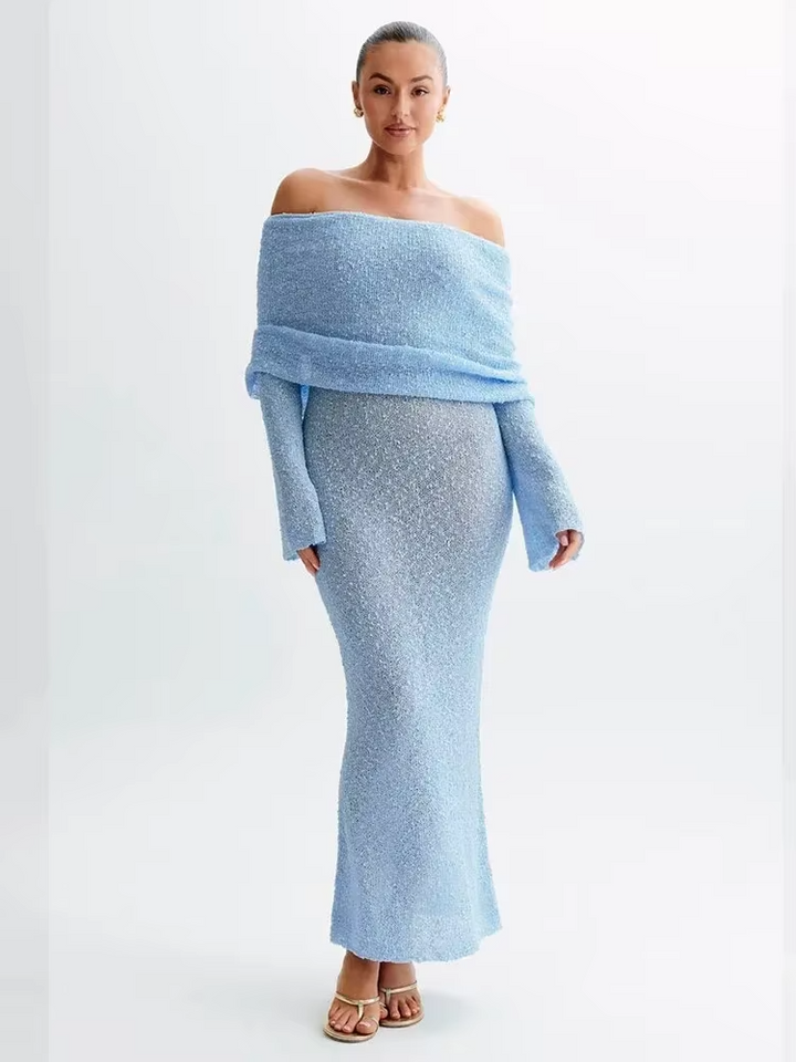 Geraldine - Women's Summer Off-Shoulder Dress