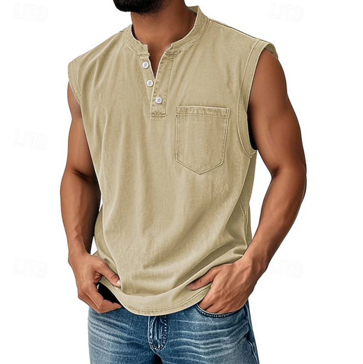 Gerald - Men's Sleeveless Vintage Style Shirt