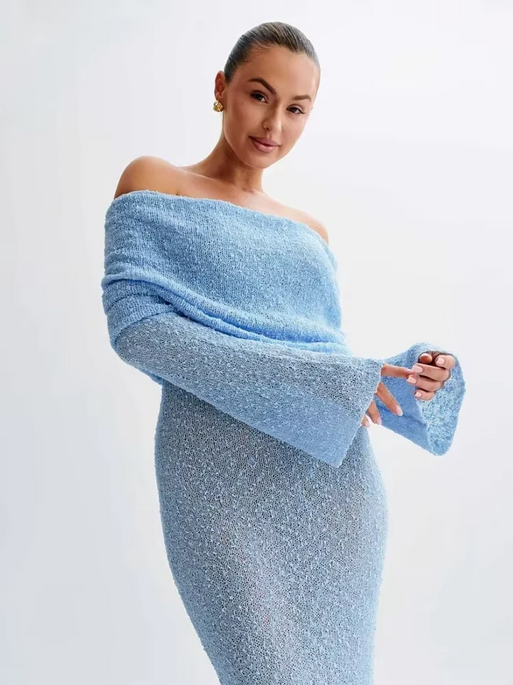 Geraldine - Women's Summer Off-Shoulder Dress