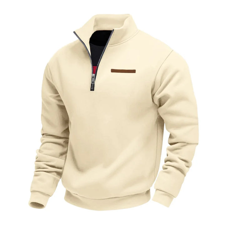 Sweat-shirt pour homme | Col montant avec demi-zip
