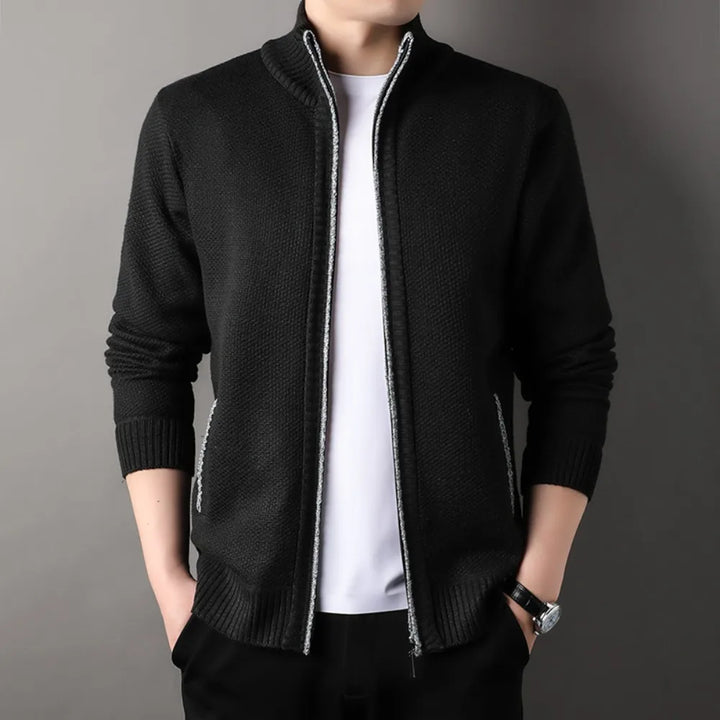 Men's Calvin Knit Jacket Lightweight Full Zip Sweater