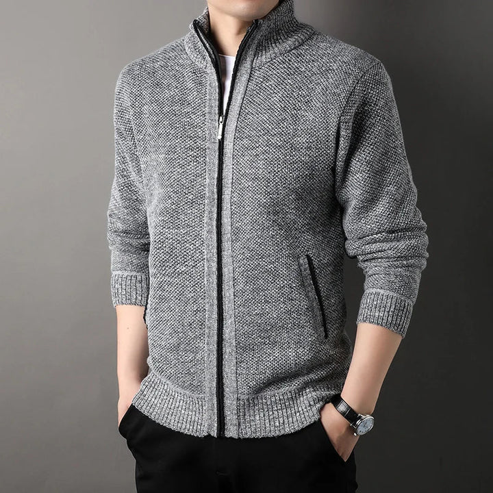 Men's Calvin Knit Jacket Lightweight Full Zip Sweater