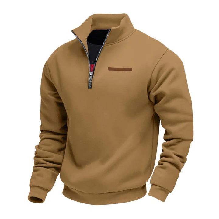 Sweat-shirt pour homme | Col montant avec demi-zip