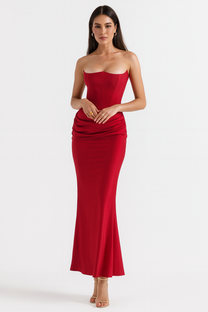 Vera - Women's Strapless Elegant Maxi Dress