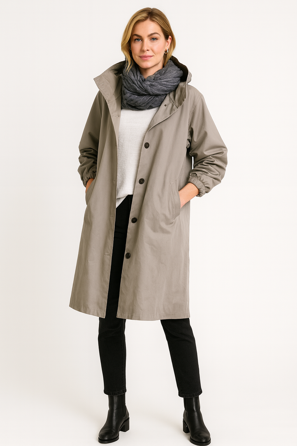 Women’s Button-Front Rain Jacket