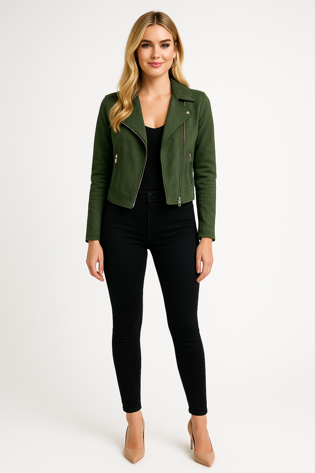 Women's Short Leisure Jacket with a Cropped Length