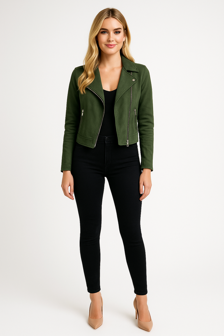 Women's Short Leisure Jacket with a Cropped Length
