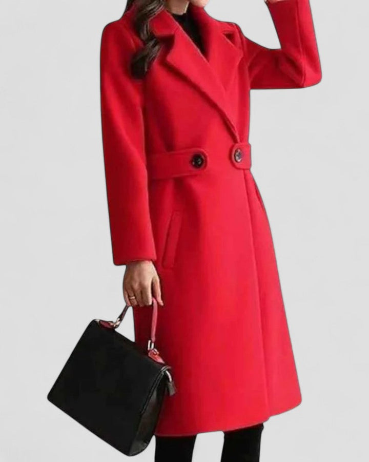 Manteau maxi pour femme à col à revers – vêtement d’extérieur élégant toutes saisons
