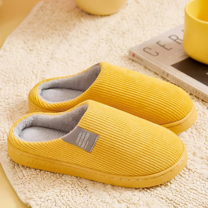 Pantuflas de forro polar para mujer con forro suave y suela antideslizante