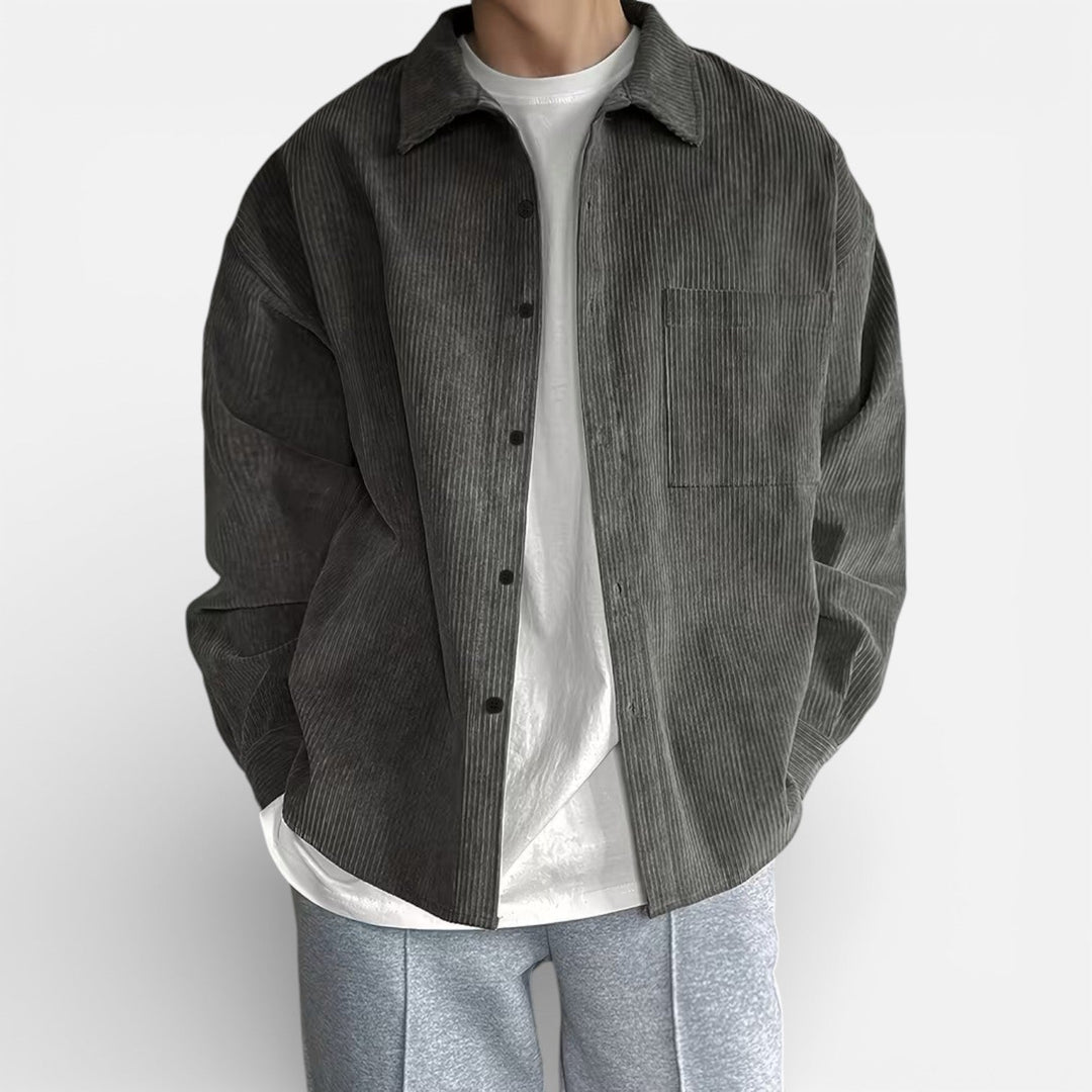 Chaqueta camisera para hombre de corte clásico y elegante informal