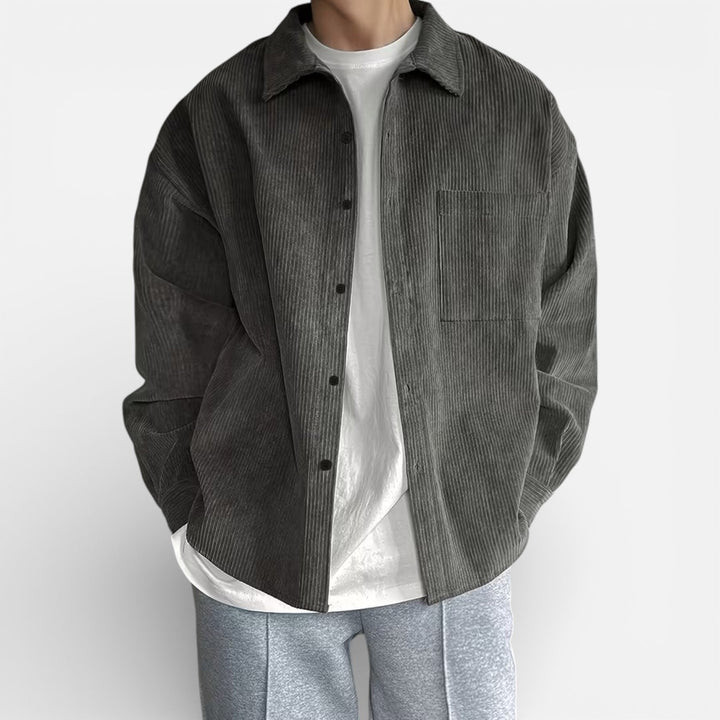 Chaqueta camisera para hombre de corte clásico y elegante informal