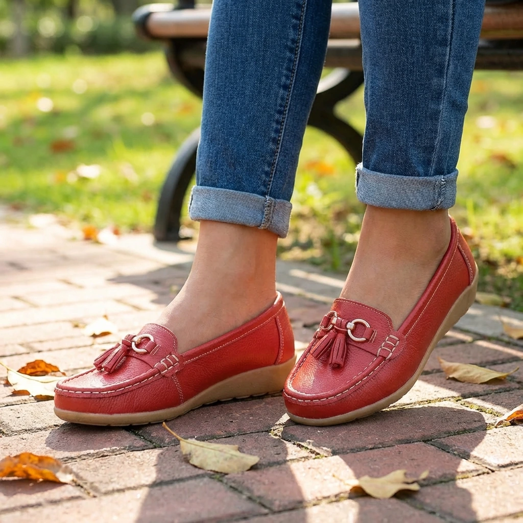 Women's Padded Slip-On Loafers Cushioned Comfort Shoes