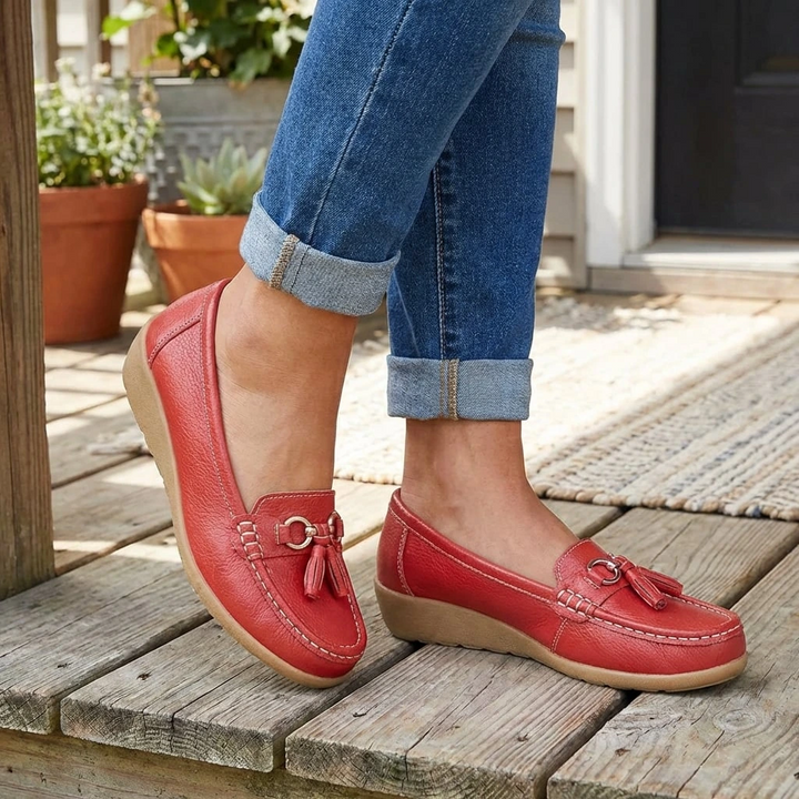 Women's Padded Slip-On Loafers Cushioned Comfort Shoes