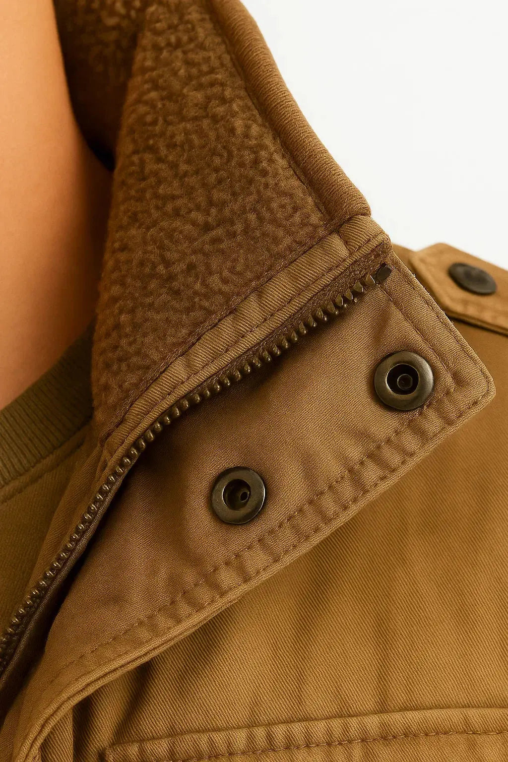 Giacca invernale da uomo verde militare in pile termico con cappuccio, giacca casual da esterno