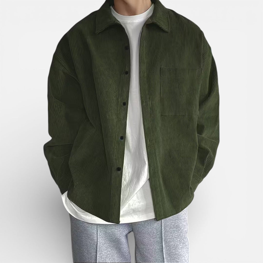 Chaqueta camisera para hombre de corte clásico y elegante informal