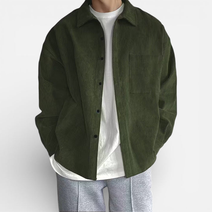 Chaqueta camisera para hombre de corte clásico y elegante informal
