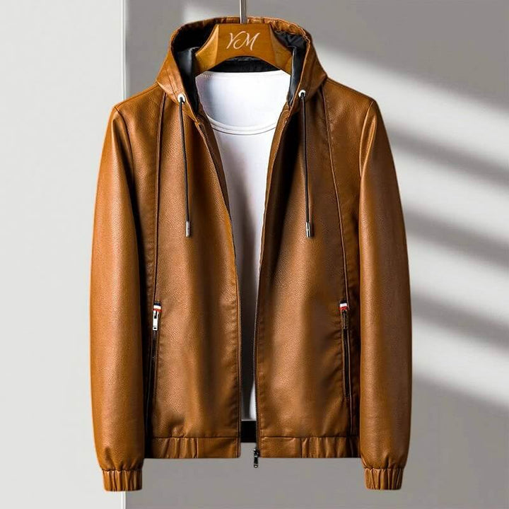 Men's Aspen Hooded Leather Jacket