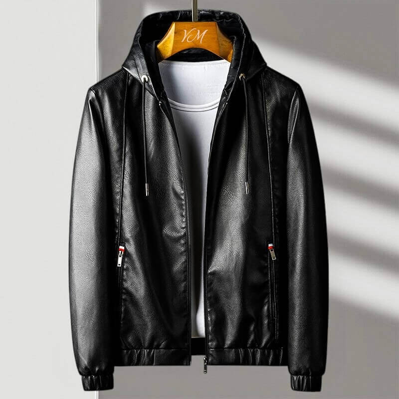 Men's Aspen Hooded Leather Jacket