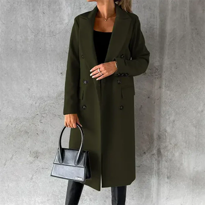Damen Winter Trench Coat | Doppelreiher Mit Reverskragen