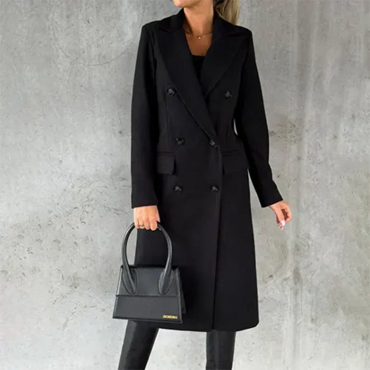Damen Winter Trench Coat | Doppelreiher Mit Reverskragen