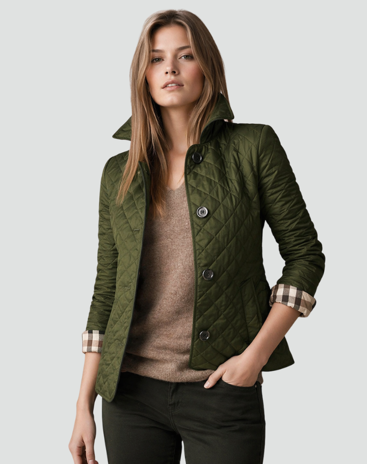 Chayenna - Women's Quilted Jacket with High Collar – view 9