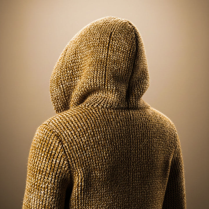 Cardigan à capuche en maille de laine pour homme Adrian