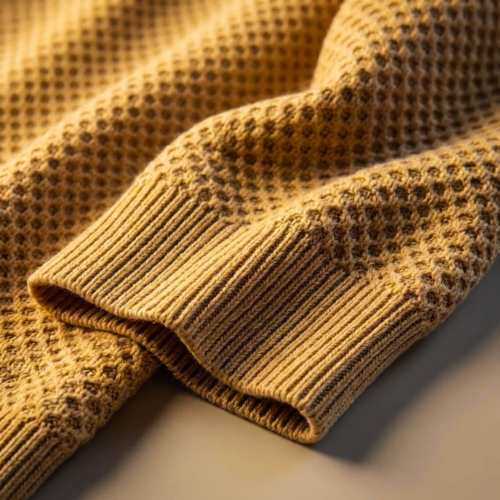 Cardigan da uomo in maglia a nido d'ape Alberto