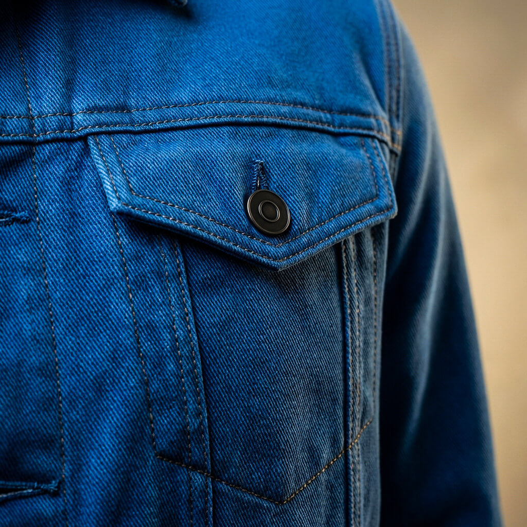 Brock Organic Denim Jacket with Pockets