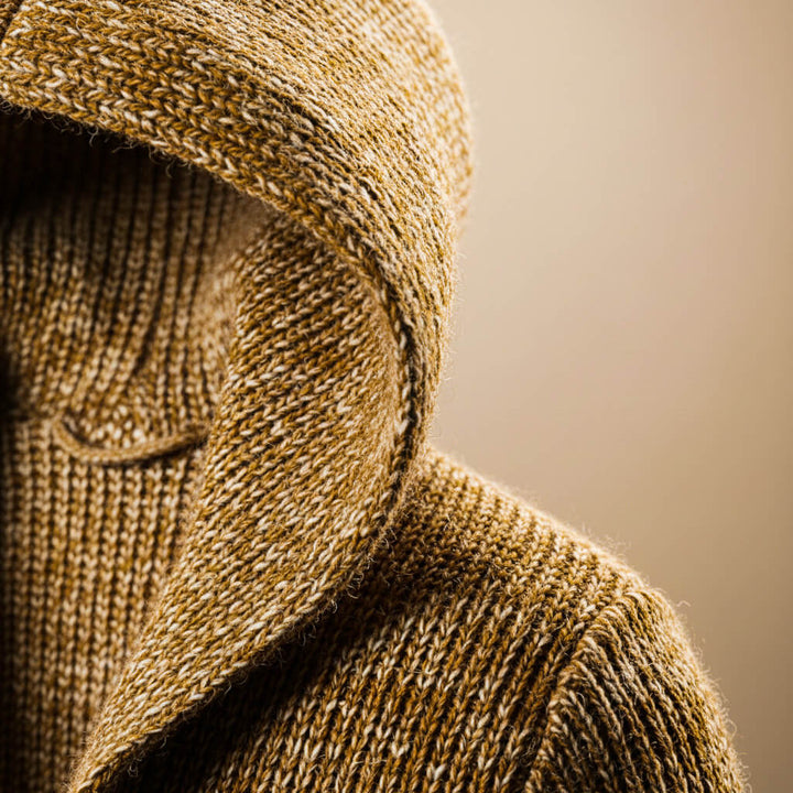 Cardigan à capuche en maille de laine pour homme Adrian