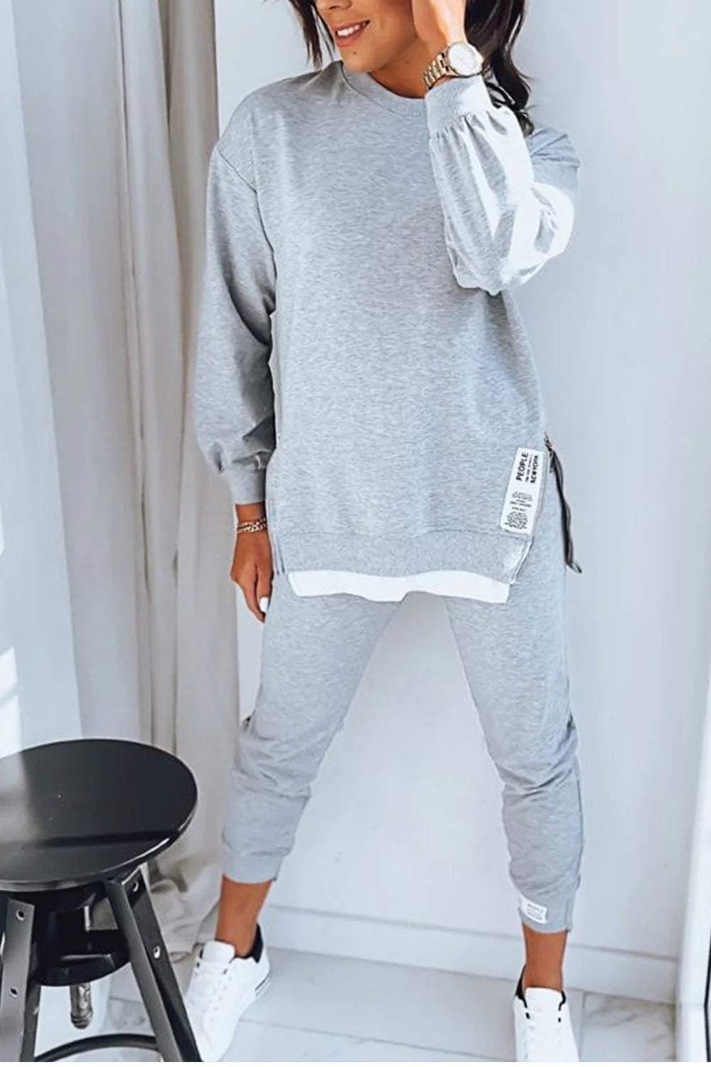 Women's Sweatshirt Long Sleeve Two-Piece Set