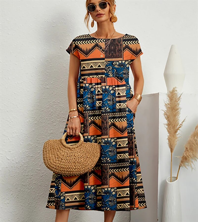 Leanne - Women's Maxi Dress with a Relaxed Cut
