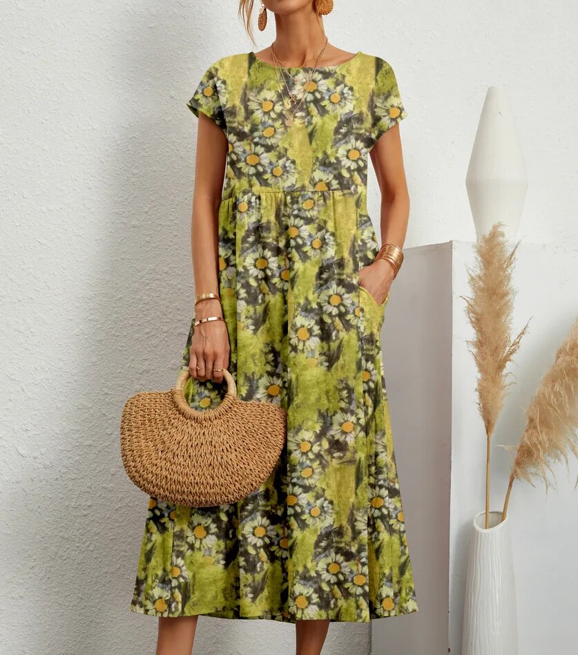 Leanne - Women's Maxi Dress with a Relaxed Cut