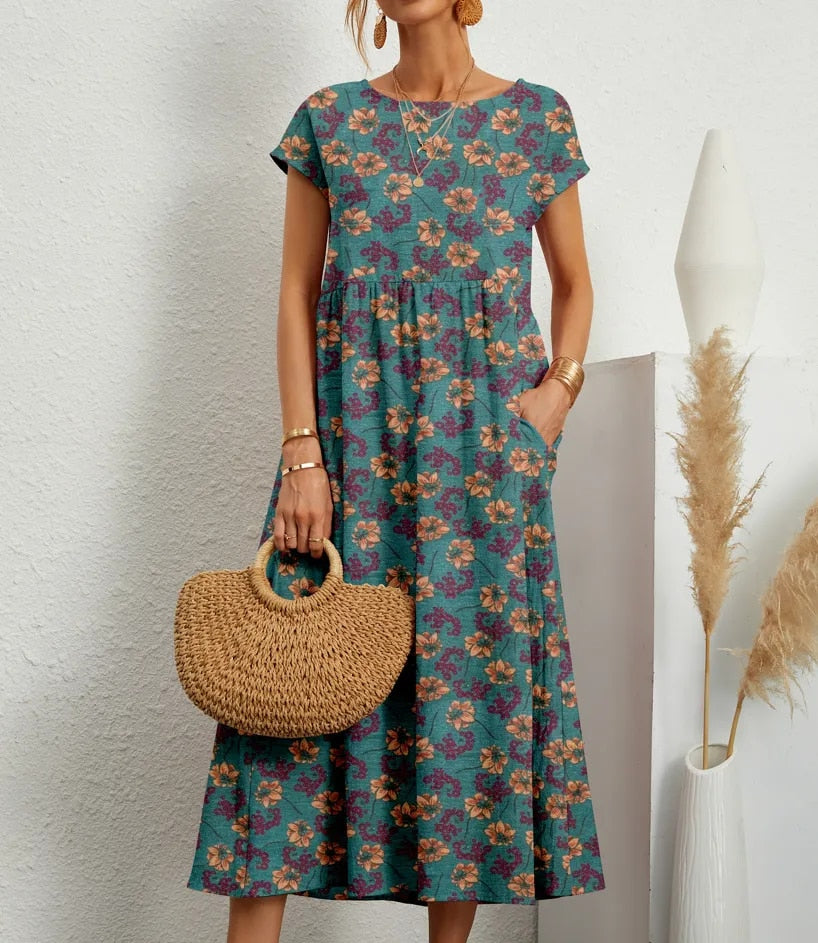 Leanne - Women's Maxi Dress with a Relaxed Cut