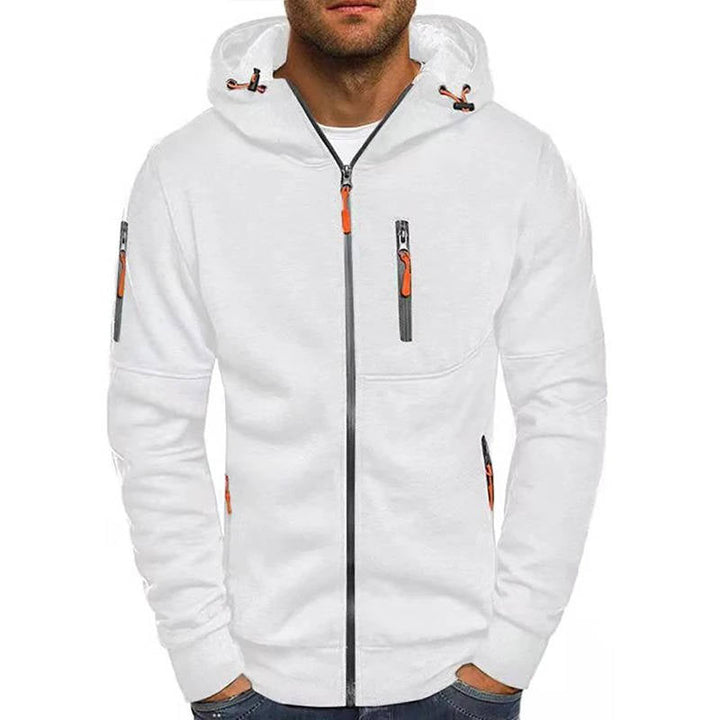 Felpa con cappuccio da uomo con zip integrale