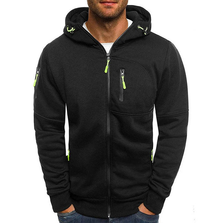 Felpa con cappuccio da uomo con zip integrale