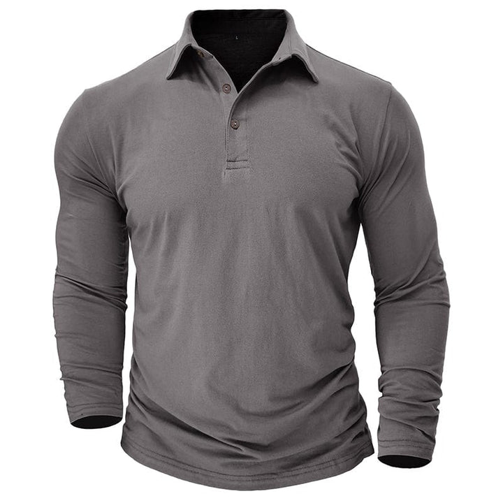 Drayce - Men's Muscle Fit Long Sleeve Polo Shirt