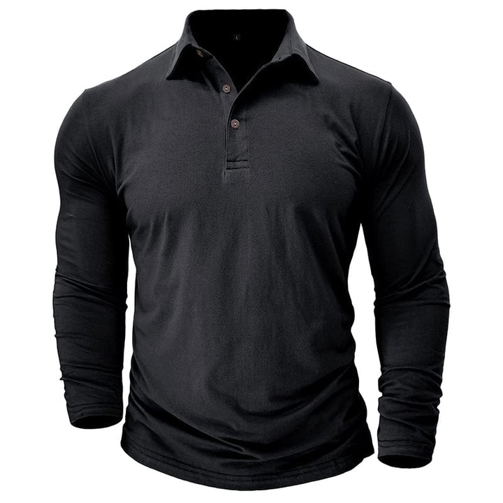 Drayce - Men's Muscle Fit Long Sleeve Polo Shirt – view 4
