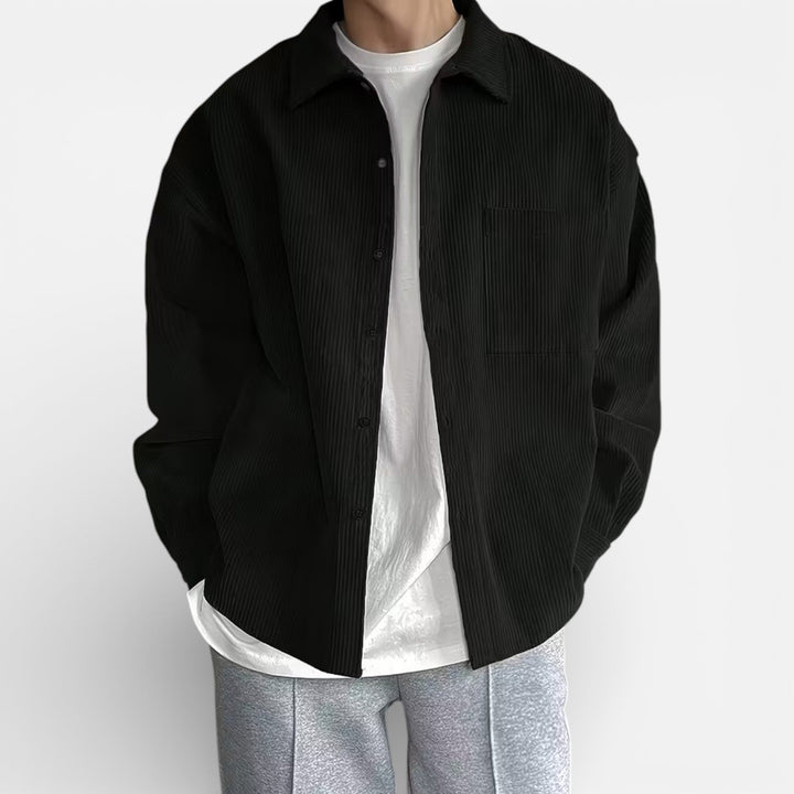 Chaqueta camisera para hombre de corte clásico y elegante informal