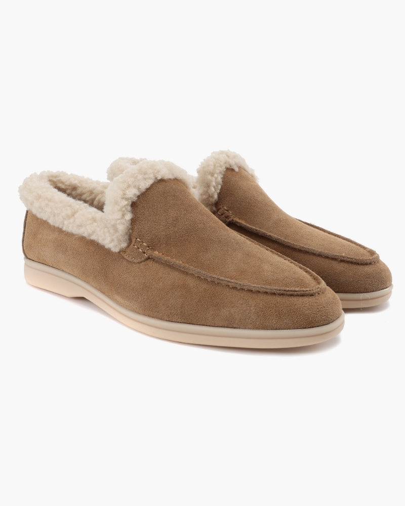 Men's Fur-Lined Suede Loafers with a Full Lining - photo 7