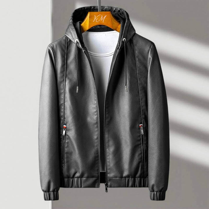 Men's Aspen Hooded Leather Jacket