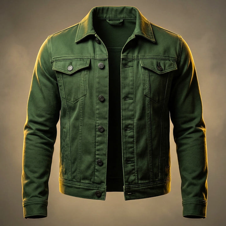 Brock Organic Denim Jacket with Pockets