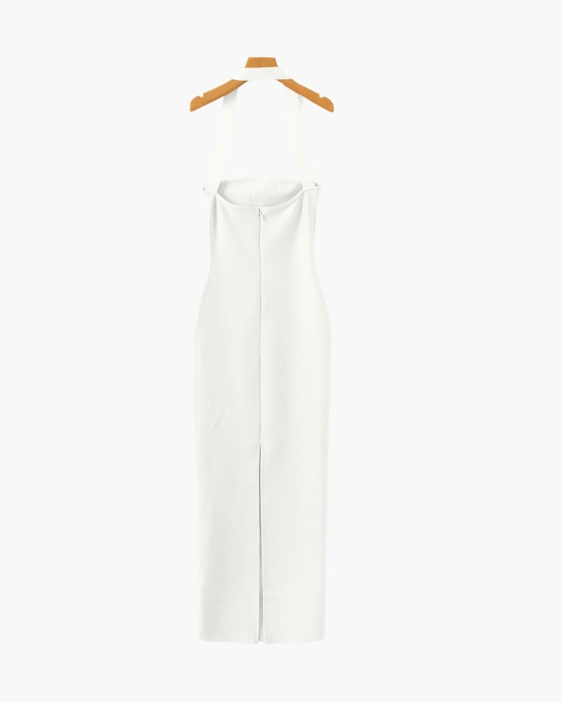 Women's Halter Neck Slim Fit Maxi Dress - photo 12