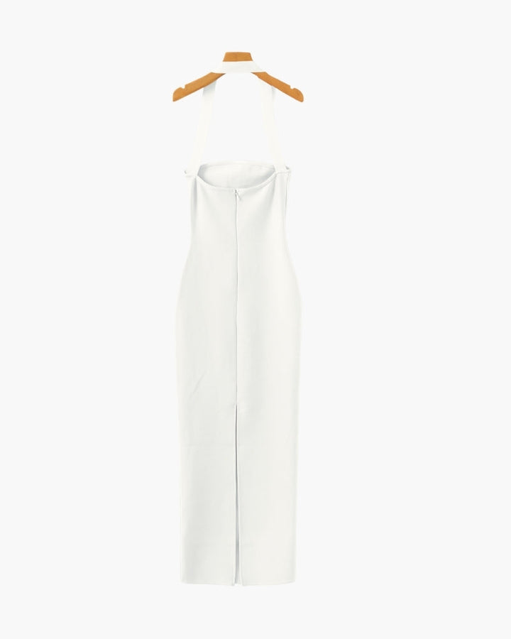 Women's Halter Neck Slim Fit Maxi Dress - photo 12