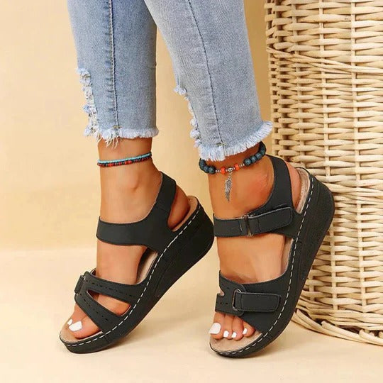 Harriet - Women's Cushioned Platform Wedge Sandals