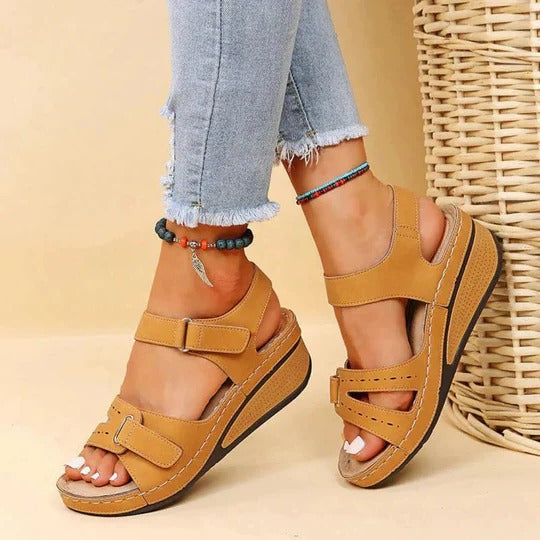 Harriet - Women's Cushioned Platform Wedge Sandals